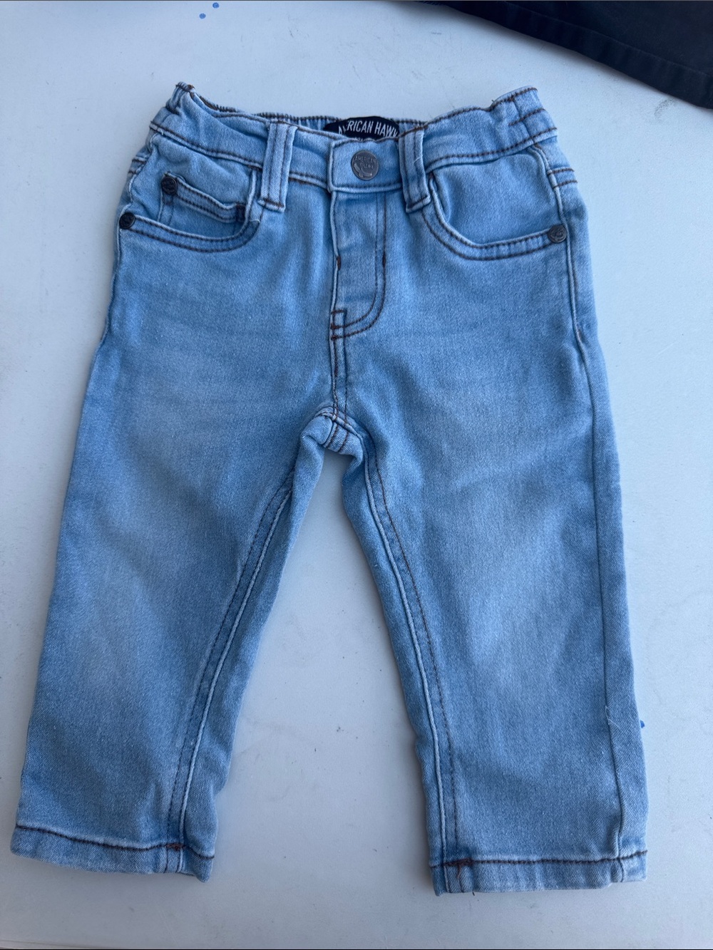 American Hawk Light Blue Kids Stretch Denim Pants